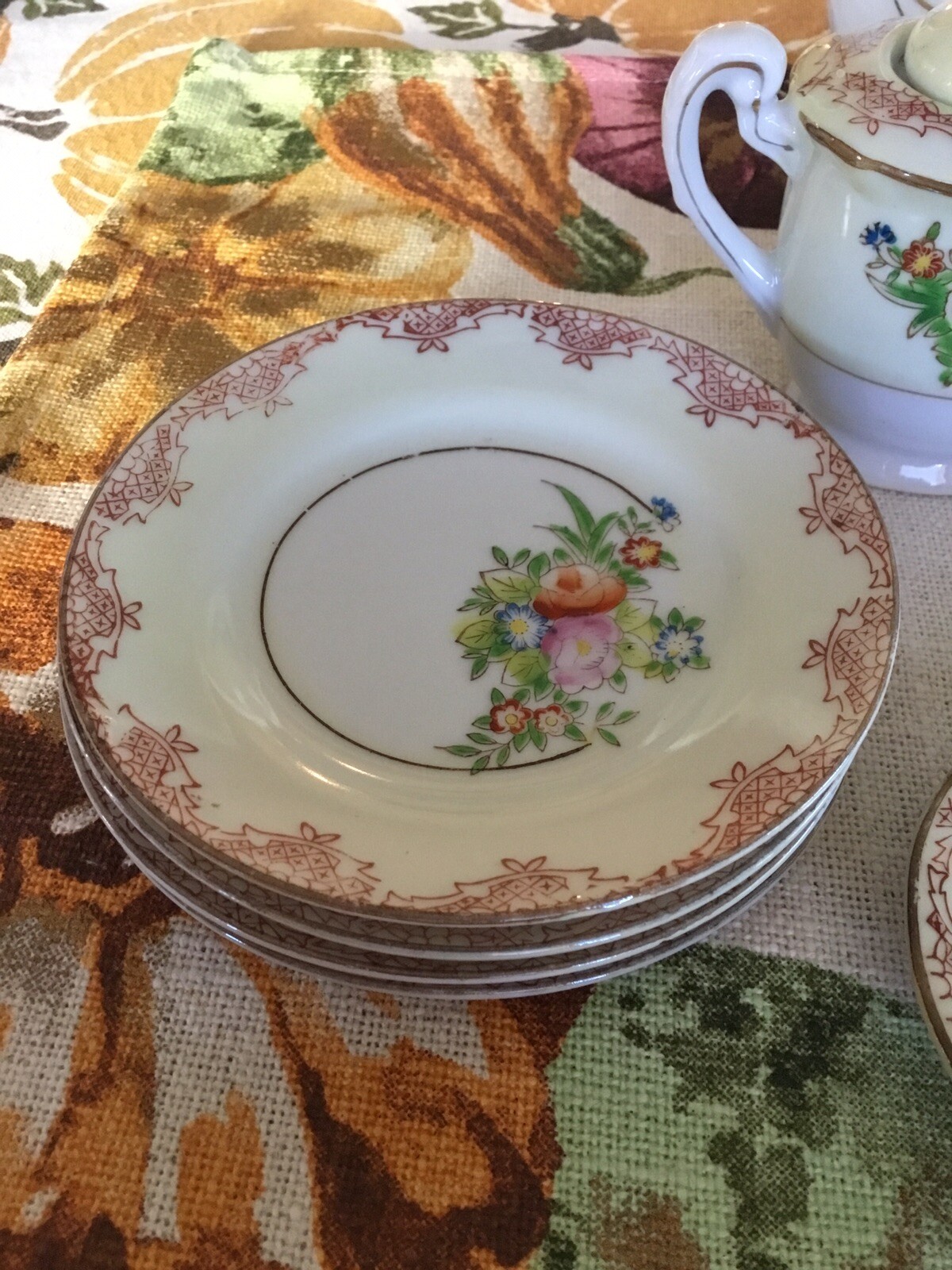 Vintage Child’s China Dinnerware Set JAPAN Tureen Gravy Platter Teapot