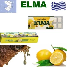 Greek Mastic Elma Lemon Sugar Free Chewing Gum Chios Natural Long Expiration
