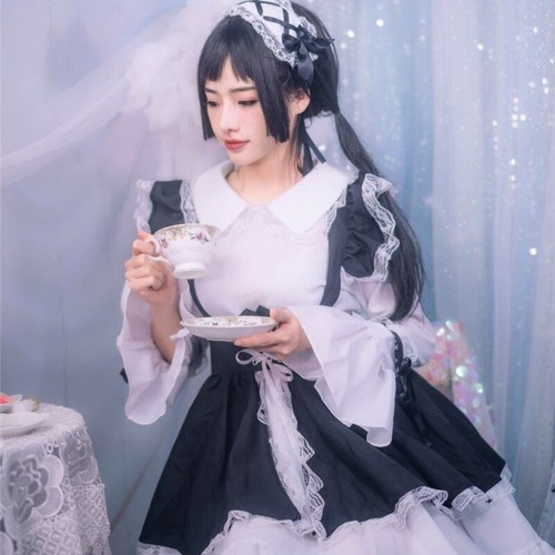 Lady Dress Lolita Gothic Style Housemaid Dresses Costume Cosplay Fashion Retro - Picture 2 of 6