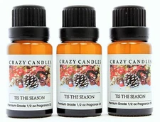 Tis The Season 1/2oz Premium Grade Scented Fragrance Oil Crazy Candles