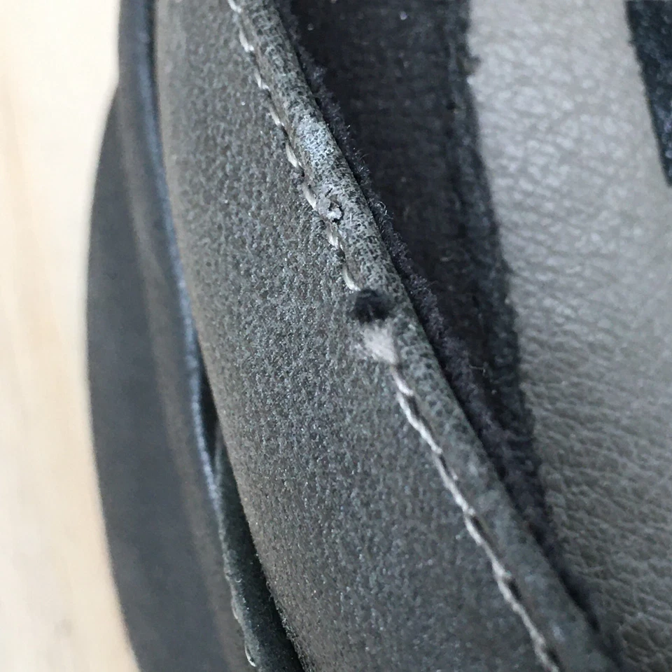 Zapatos de montaña blancos para mujer 6 M con dobladillo dedos cerrados zuecos W16381Z cuero negro Foto 4 de 4