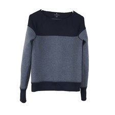 Athleta Women's Pullover Sweatshirt Thumb Hole Sleeve Size XXS Black Gray
