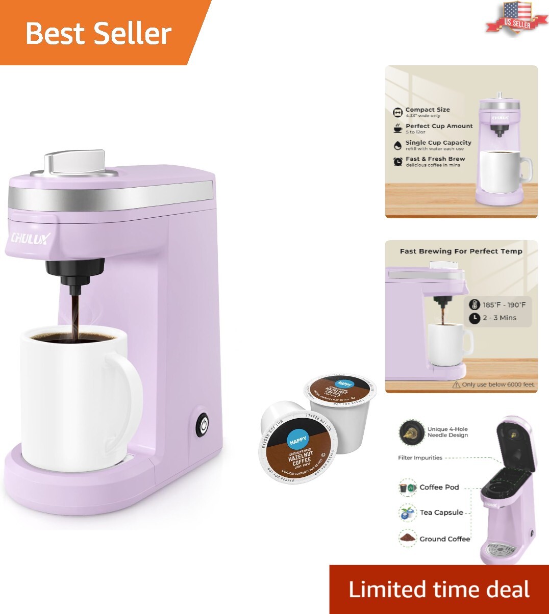 For K Cups - Perfect For Travel And Home Brewing