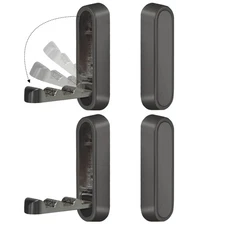 4PCS Folding Coat Hooks Flip Down Hook Foldable Gold Hook Wall Heavy Duty Inv...