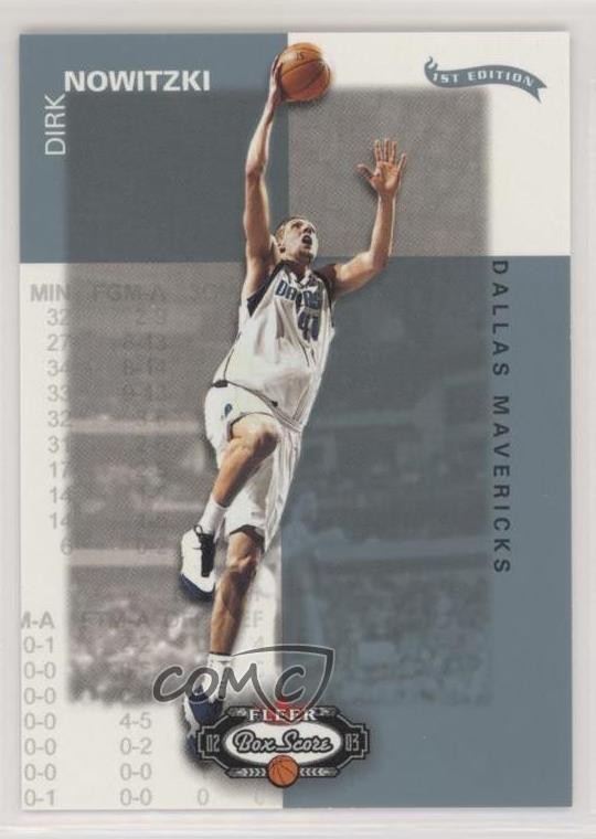 2002-03 Fleer Box Score 1st Edition 26/100 Dirk Nowitzki #41 HOF nd3