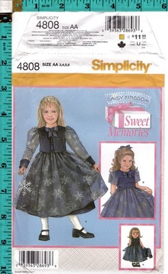 ''Child's Dress & Jacket & Doll clothes for 18'' Doll''  2005 Simplicity 4808 3-6
