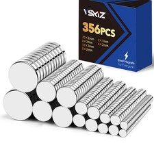 356 PCS Small Magnets 6 Size Rare Earth Mini Dry Erase Board Crafts Kitchen