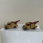 1958 Matchbox Lesney #13 Bedford Wreck Truck - Gray Wheels Lot Of 2 No Tow Hooks