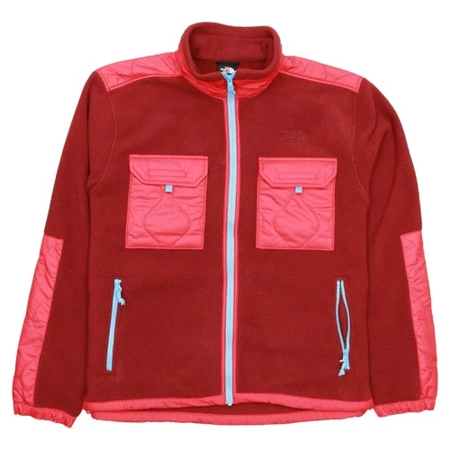 Mens The North Face Royal Arch Fleece Jacket Red Cordovan Norse Blue Size L - product listing photo