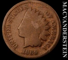 1869 Indian Head Cent - Scarce  Semi-key  Better Date  No Reserve  #L7395
