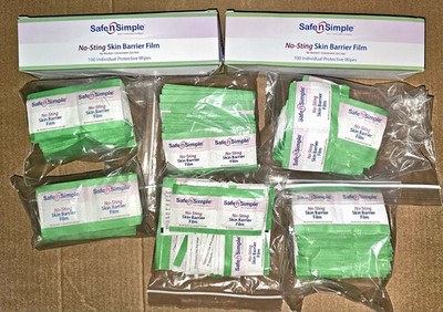 500 Safe n Simple No-Sting Skin Barrier Film Wipes