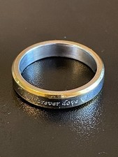 3mm Gold Silver Stainless Steel Forever Love Couple Women Ring Band Jewelry