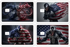 Venom United States Flag ATM Debit Credit Card Skin Sticker Comic USA American