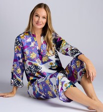 N by Natori WC6139 Deco Satin Long Sleeve PJ Set