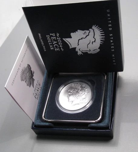 2024-p Silver PEACE Dollar Uncirculated OGP & COA. #27