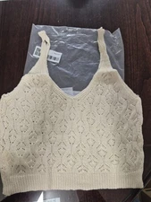 Knit Crop Tank Top Sweater