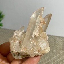 105g  White Clear Quartz Crystal Cluster Rough Healing Specimen