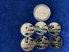 1992-S Olympic Gymnast Half Dollars Clad DCAM Proof Lot of 6 + 1  1992-P BU