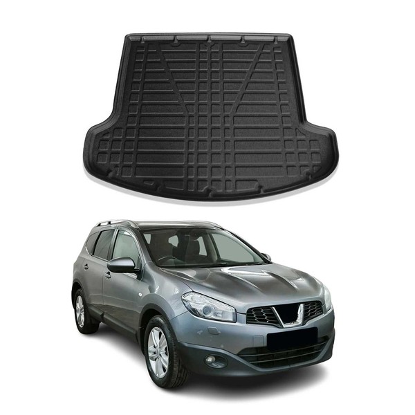 Kofferraumwanne Laderaumwanne FüR Nissan Qashqai +2 2008-2014 Gummi Tpe Schwarz-image