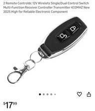  433 Mhz Wireless Remote Controls  for access control door, for unlock for entry