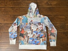 Boy's Jordan Hoodie Sweatshirt MJ Flight Dunk All Over Print Size L 13-13 Yrs 