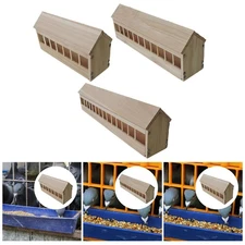 Wooden Pigeon Feeder Pigeon Supplies Slot Container for Quails Birds Poultry