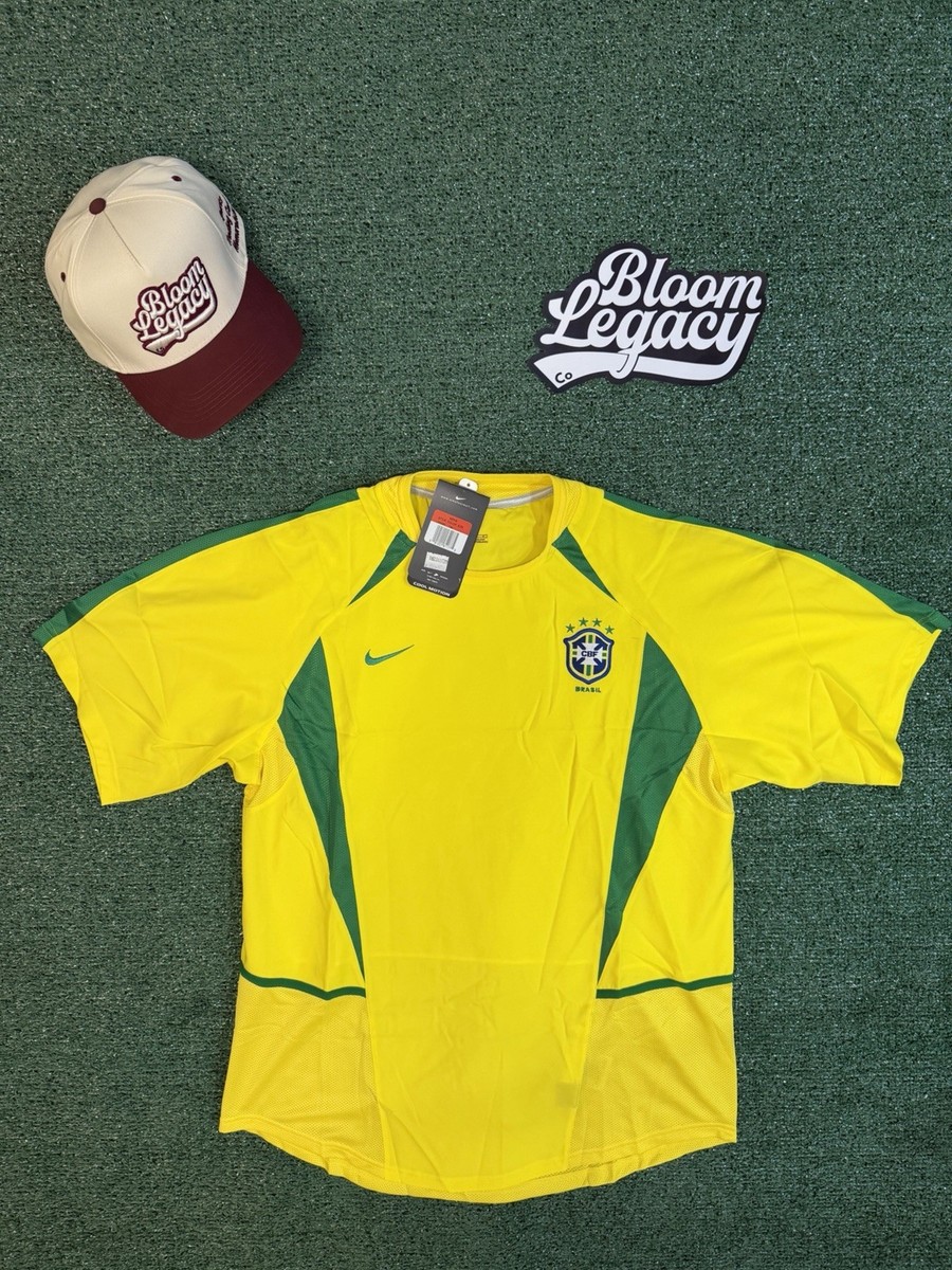 2002 World Cup Nike　M　ブラジル代表記念T Brazil 2002 Home Shirt - Nike PLAYER ISSUE - BNWT - Size L - World