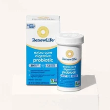 Renew Life Extra Care Ultimate Flora Probiotic Strains Supplement Capsules 30 Ct