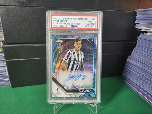 Kaio Jorge (Juventus) /75 Blue Wave Auto - Topps 2021/21 UEFA UCL - PSA 9 Auto 9