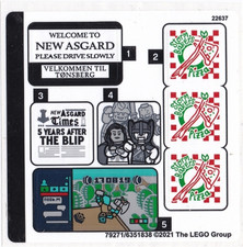 LEGO STICKER SHEET 76200 BRO THOR'S NEW ASGARD from set New  Genuine