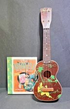 Vintage 1950s Silvertone Ukulele with Hawaiian Girl Stencil -Includes FREE Book!