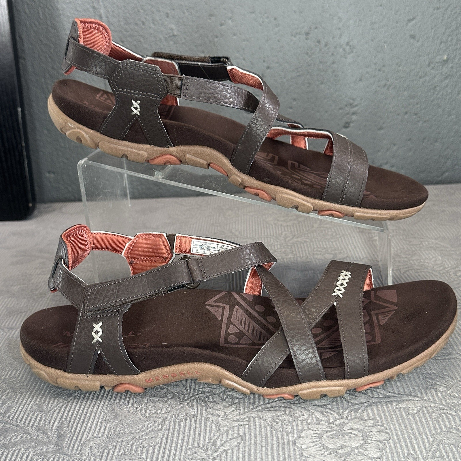 Merrell Sandspur J001230 Sandalo attivo con cinturino in pelle espresso rosso EU42 US 11