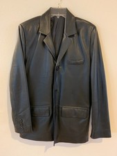 mens genuine leather jacket medium brand new