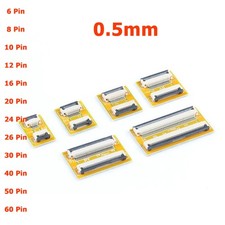 0.5mm FPC/FFC Flexible Flat Ribbon Cable Extension Board Connector Adapter 6-60P