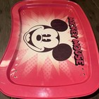 Vintage Disney Mickey Mouse Red Metal TV Tray Comic Style Face Decent Cond — photo 6