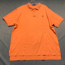 Polo Ralph Lauren Men's Polo Shirt Size XL Orange Short Sleeve Pique Pony Logo