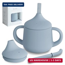 Silicone Baby Sippy Cups  3 Stages Training Cup Straw Cup for Infants Toddlers