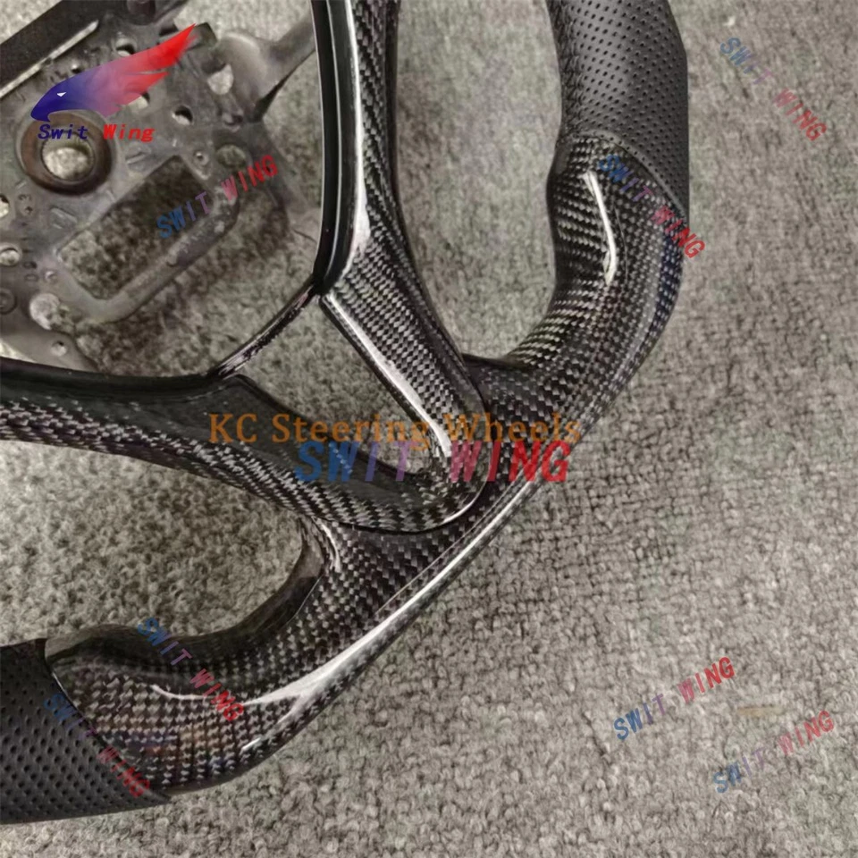 Volante de fibra de carbono personalizado para Honda Fit Jazz 2009-2014 segunda generación Foto 4 de 4