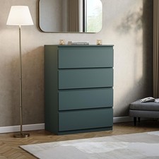 SALE 4 Drawer Chest Bedroom Modern Storage Unit MDF Green
