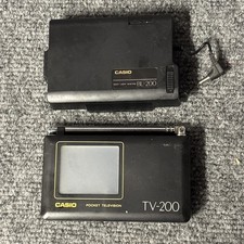 Vintage Casio TV-200 Pocket Television w/ BL-200 Back Light System Untested