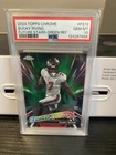 2024 Topps Chrome Football Green Refractor Bucky Irving #FS-19 PSA 10