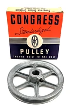 NOS! Congress 6.0” OD 3/4” Fixed Bore Die-Cast V-Belt Pulley, Type A, CA600, USA