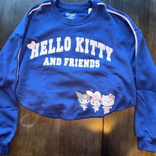 Hello Kitty and Friends Cropped Cinched Sweatshirt. Size M, New With Tags