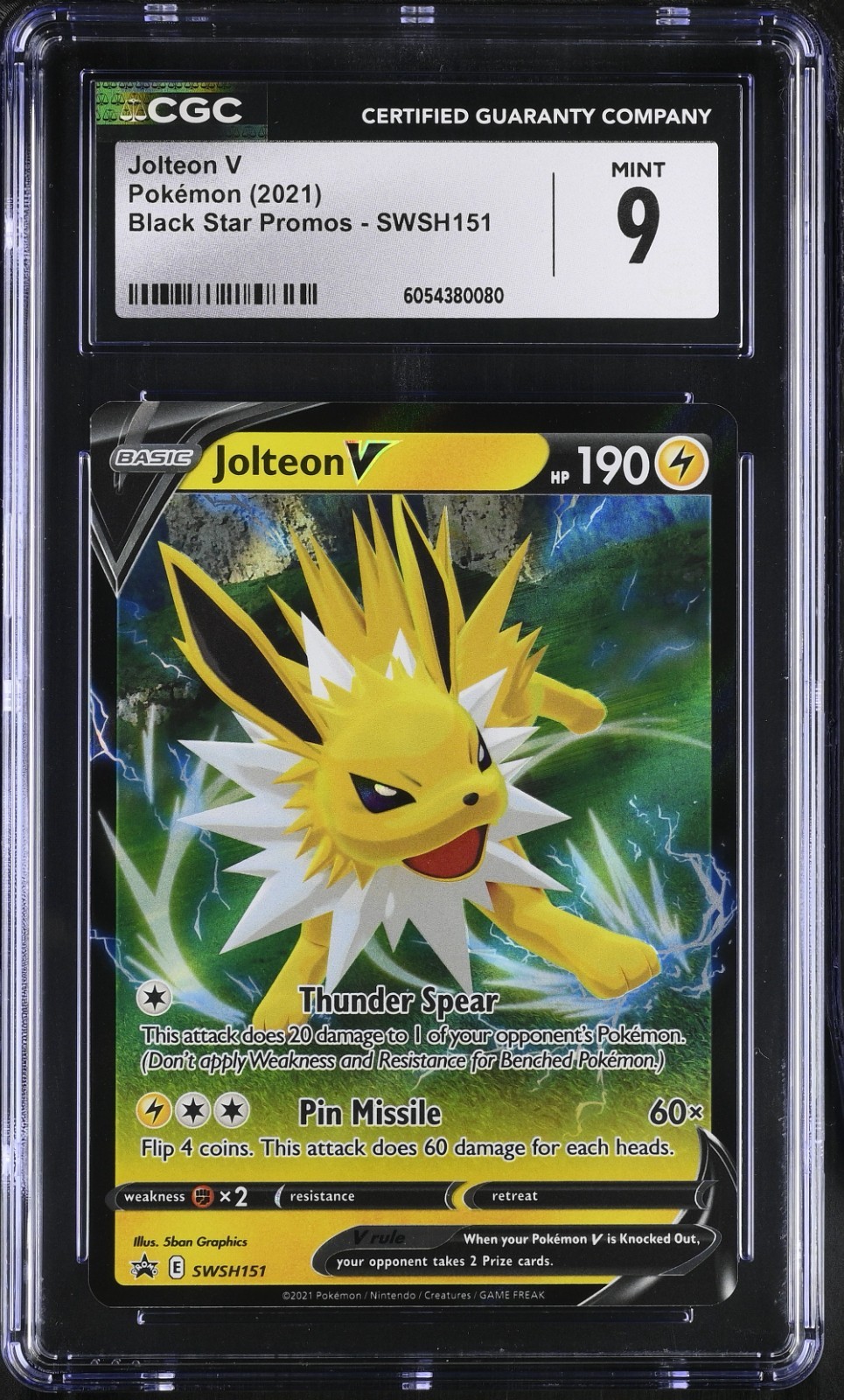 CGC 9 - Jolteon V #SWSH151 Pokemon Promo - Holo
