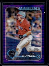 2024 Topps Chrome Jake Burger Purple Sonar Refractor #/275 Marlins