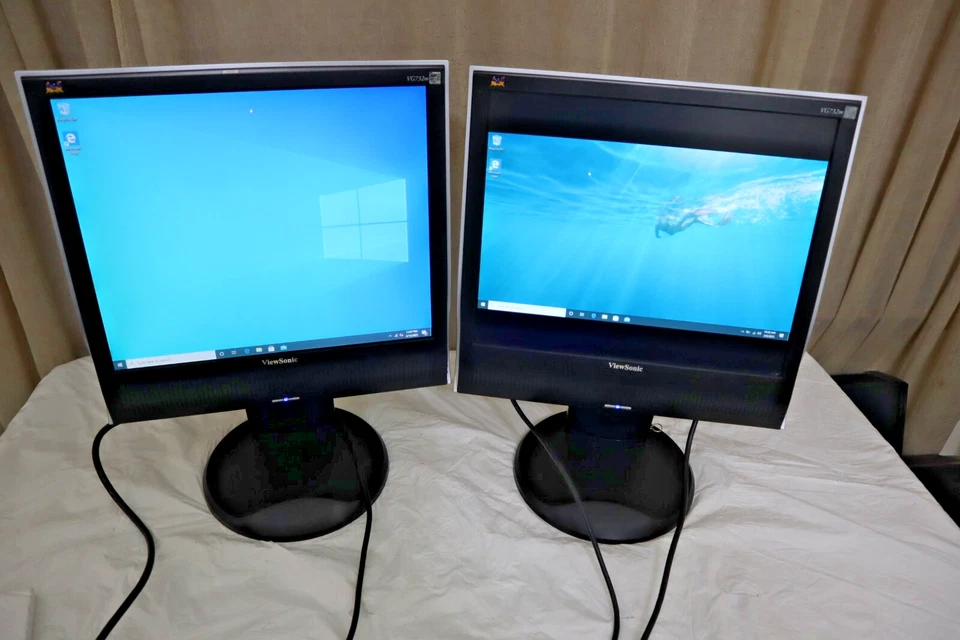 ViewSonic VG732m 17" LCD Flat Screen Monitors w/ VGA | DVI | Speaker Ports (2x) - Image 2 of 4