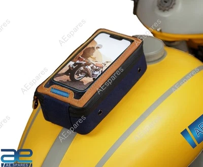 Navigator Magnétique Réservoir Pochette Support Bleu Tan Pour BSA Triumph Royal - Photo 1/4
