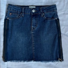 Hudson Jeans Olivia Denim Mini Skirt with Side Zipper Accents- Size 10 girls