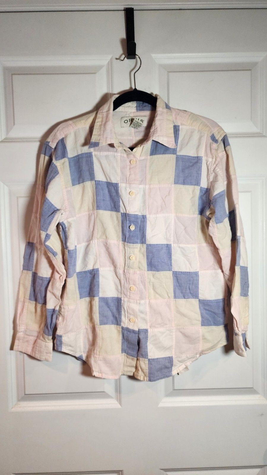 Orvis Womens Small Patchwork Button Down Blouse C… - image 1