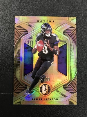 2021 Panini Gold Standard #7 Lamar Jackson #/99 Baltimore Ravens